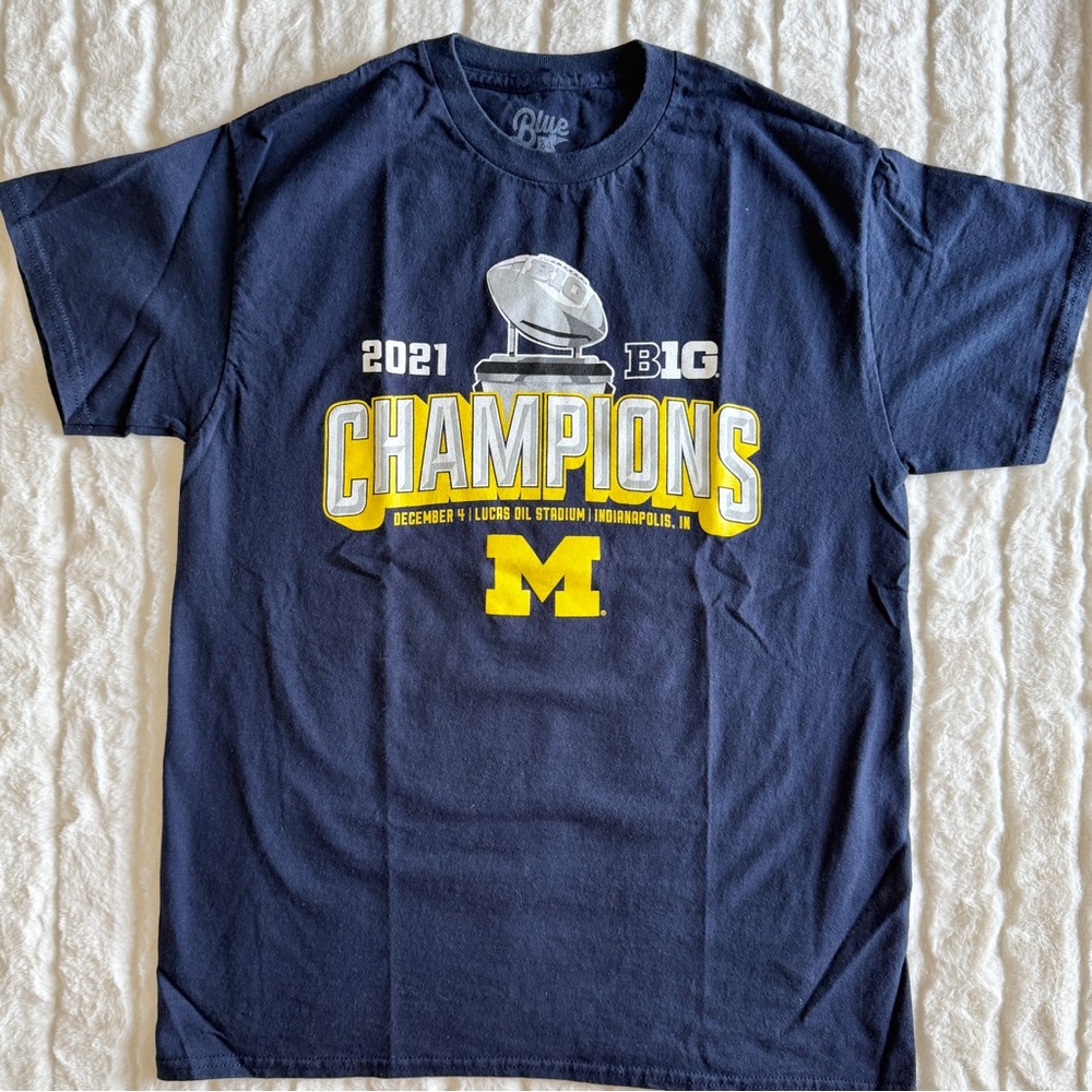 Blue 84 Michigan 2021 Big Ten Conference Champ Locker Room Tee Men’s Medium